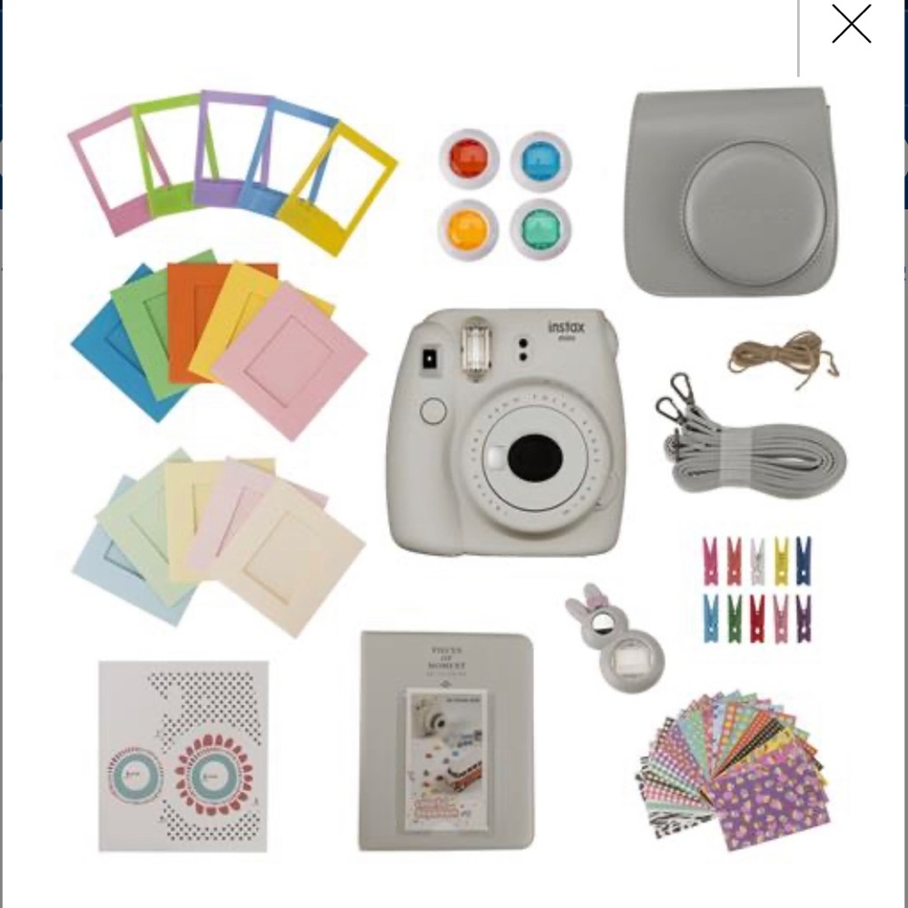 Slinger FujiFilm Instax Mini 9 Accessory Kit - (Camera Not Included) Smoky White